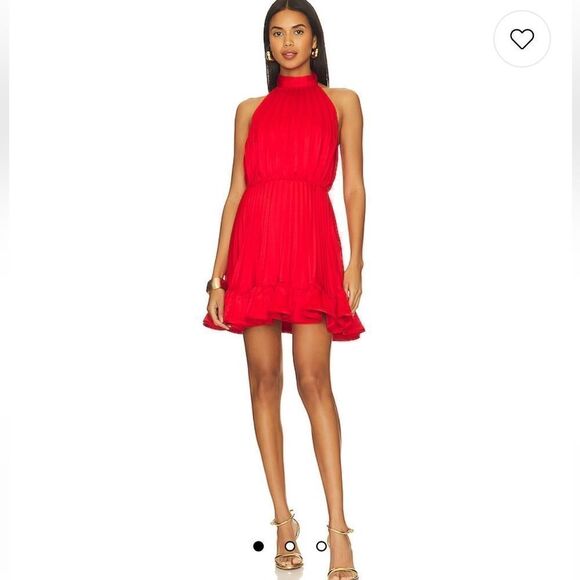 NWT AMUR Amiri Halter Mini Dress in Red Pepper
Size 0 Revolve - Picture 14 of 14